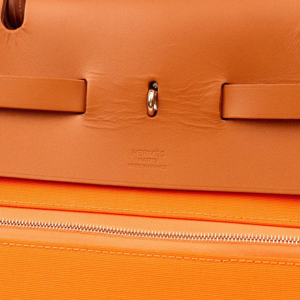 Hermes Tote Herbag Cabine 50 in Classic Orange, Canvas
