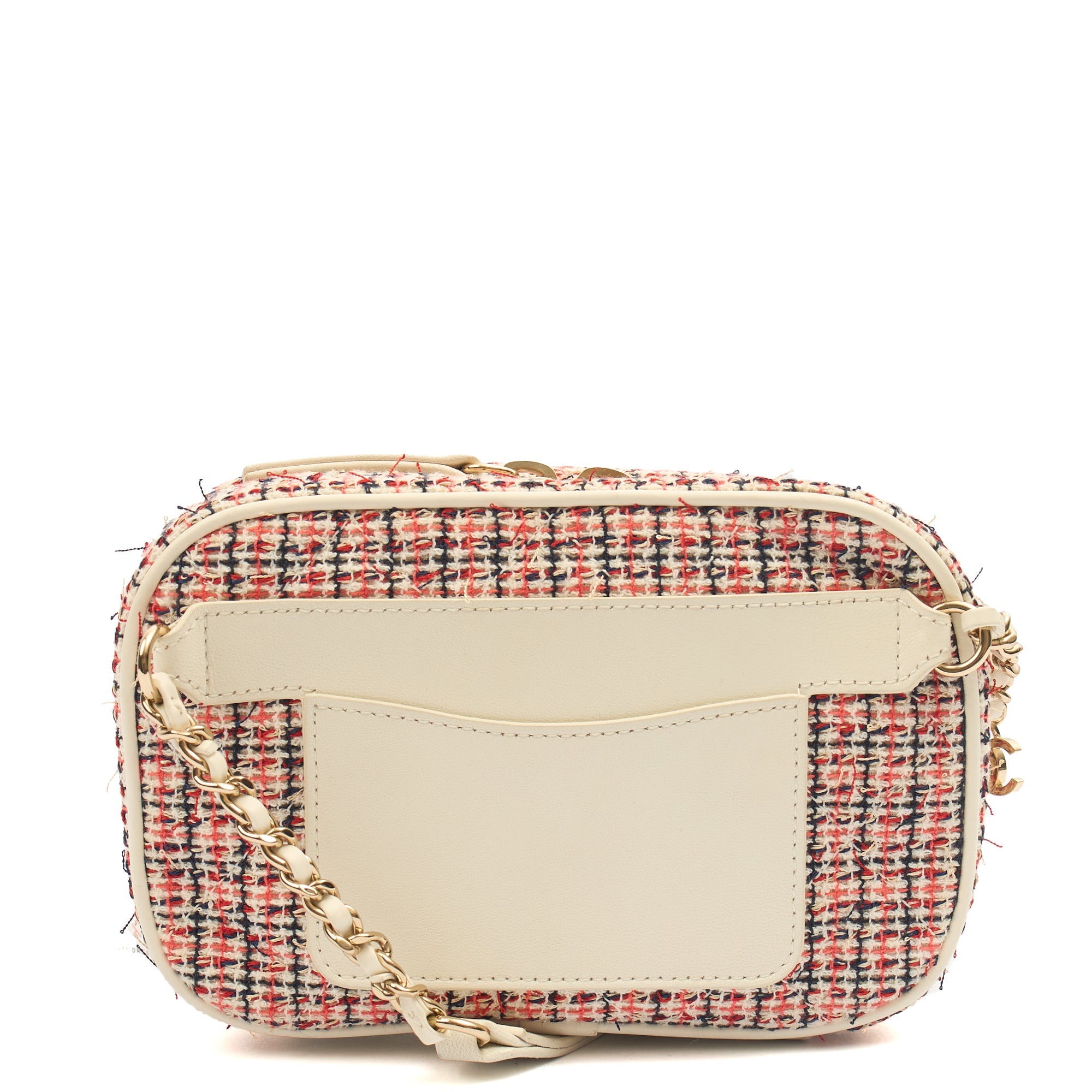 Chanel Cross Body Camera Bag in White, Fabric