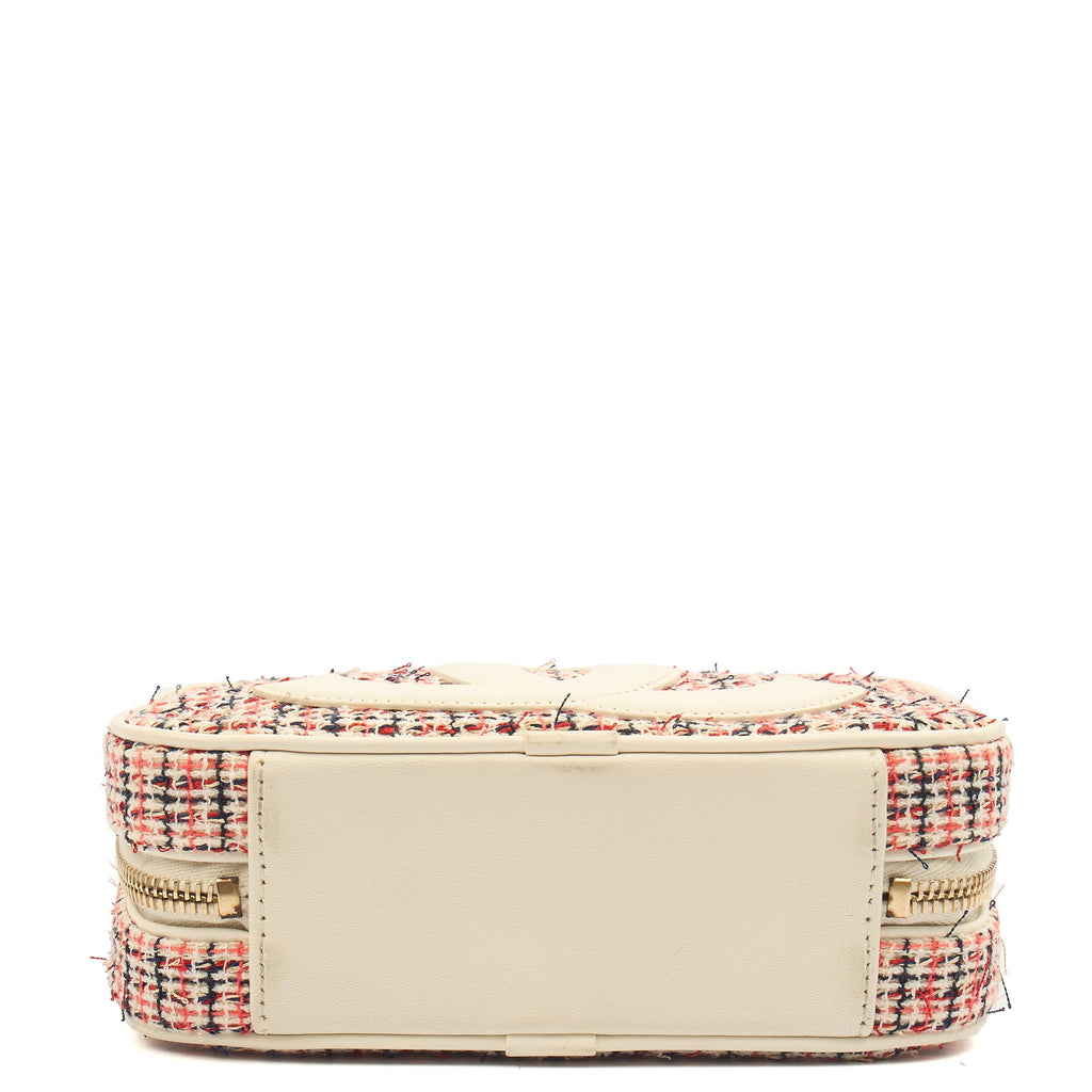Chanel Cross Body Camera Bag in White, Fabric