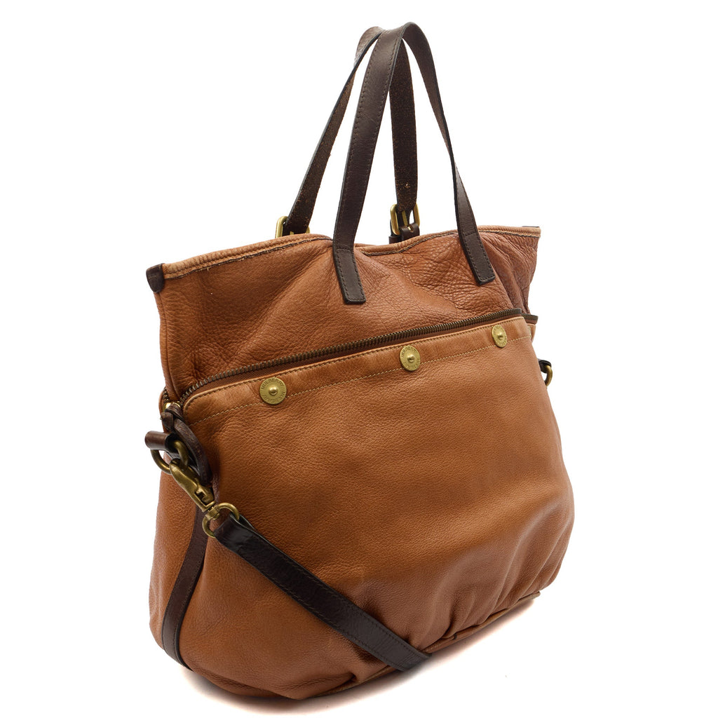 Mulberry Tote Mitzy Tote in Brown, Calfskin Leather
