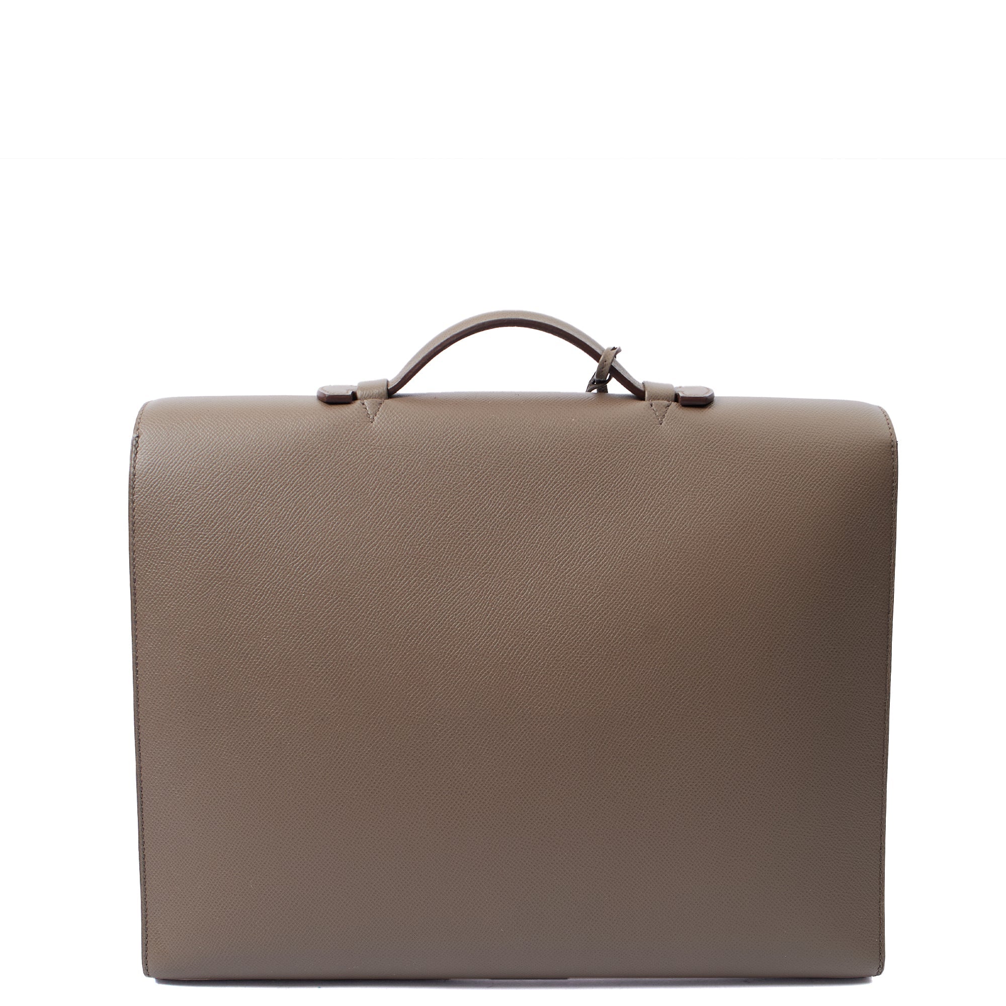 Hermes Tote Sac a Depeches Briefcase in Etain, Epsom Leather