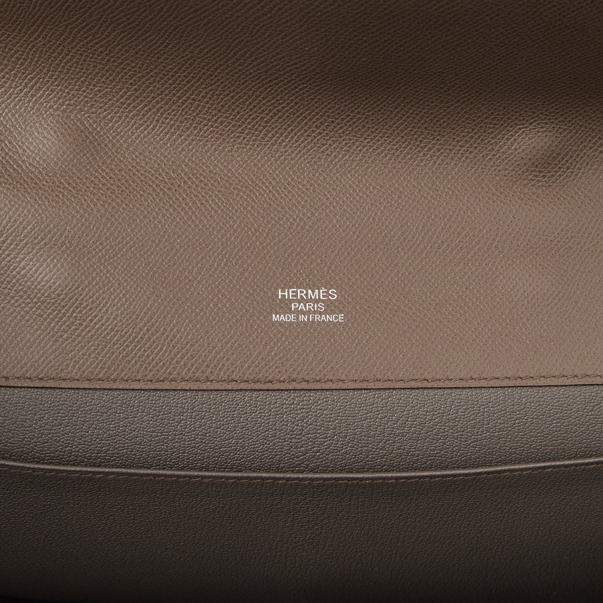 Hermes Tote Sac a Depeches Briefcase in Etain, Epsom Leather