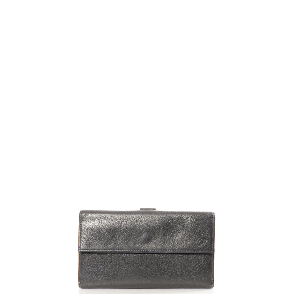 Mulberry Purse Wallet in Black, Calfskin Leather