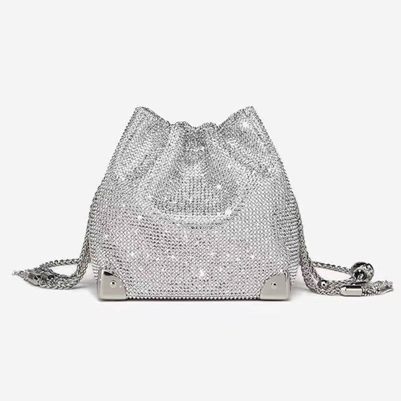 TOCF Brand Orignal Bucket Bag | Bridal purse for wedding | Crystal Diamond With Box and Invoices | 1400-1