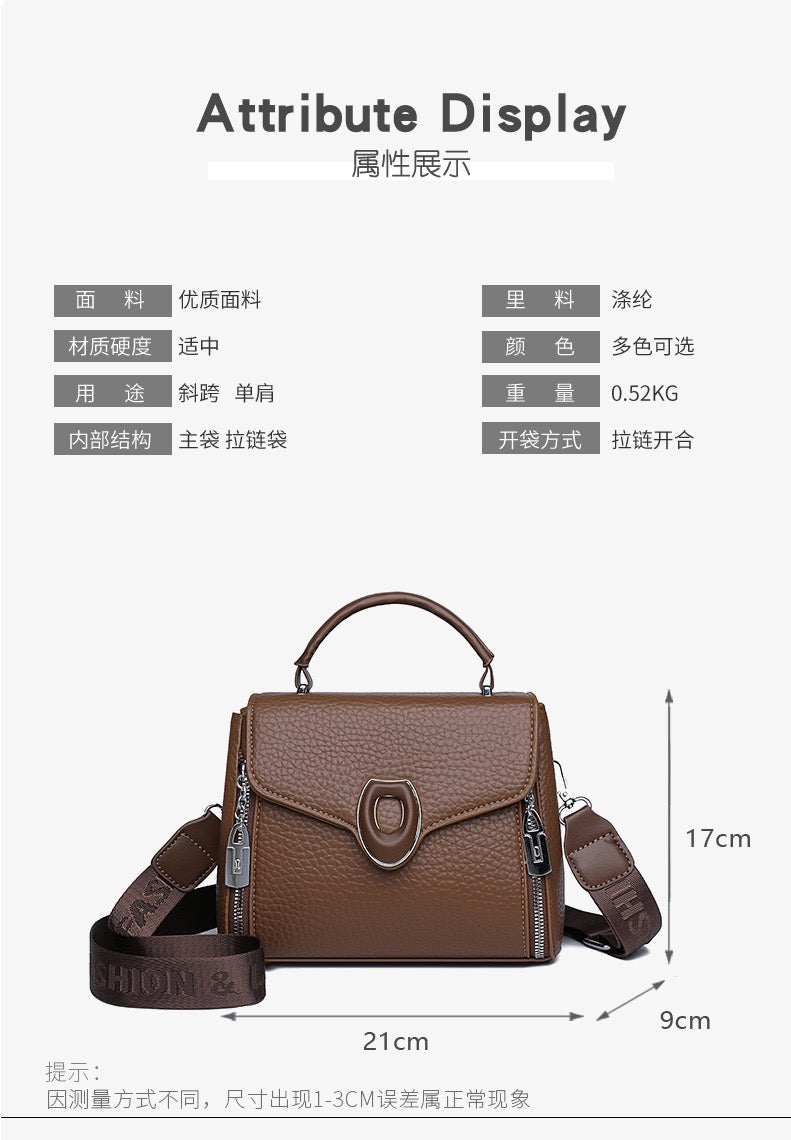 Stylish  Handbag with Top Handle & Shoulder Strap 555-12