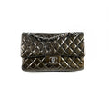 Chanel Patent Small Classic Flap Dark Green 12 Series