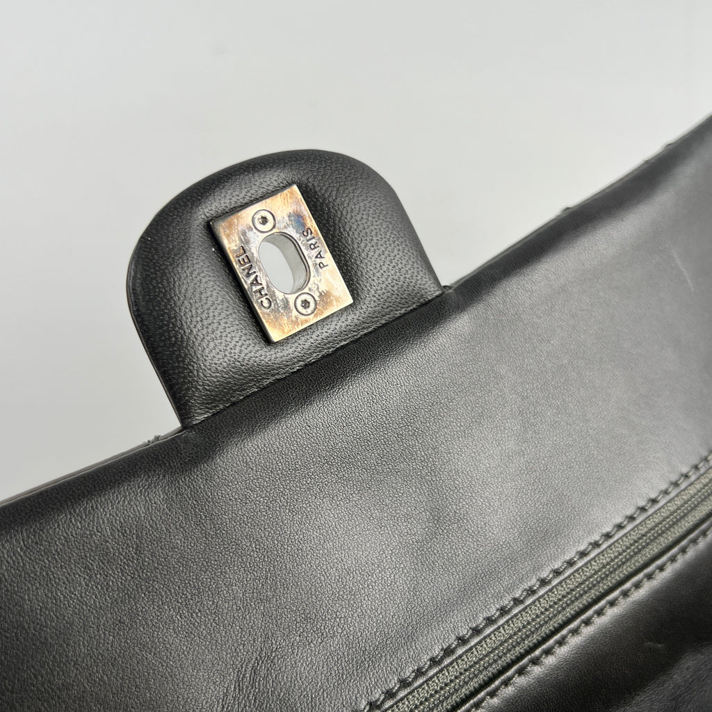 Chanel Patent Small Classic Flap Dark Green 12 Series