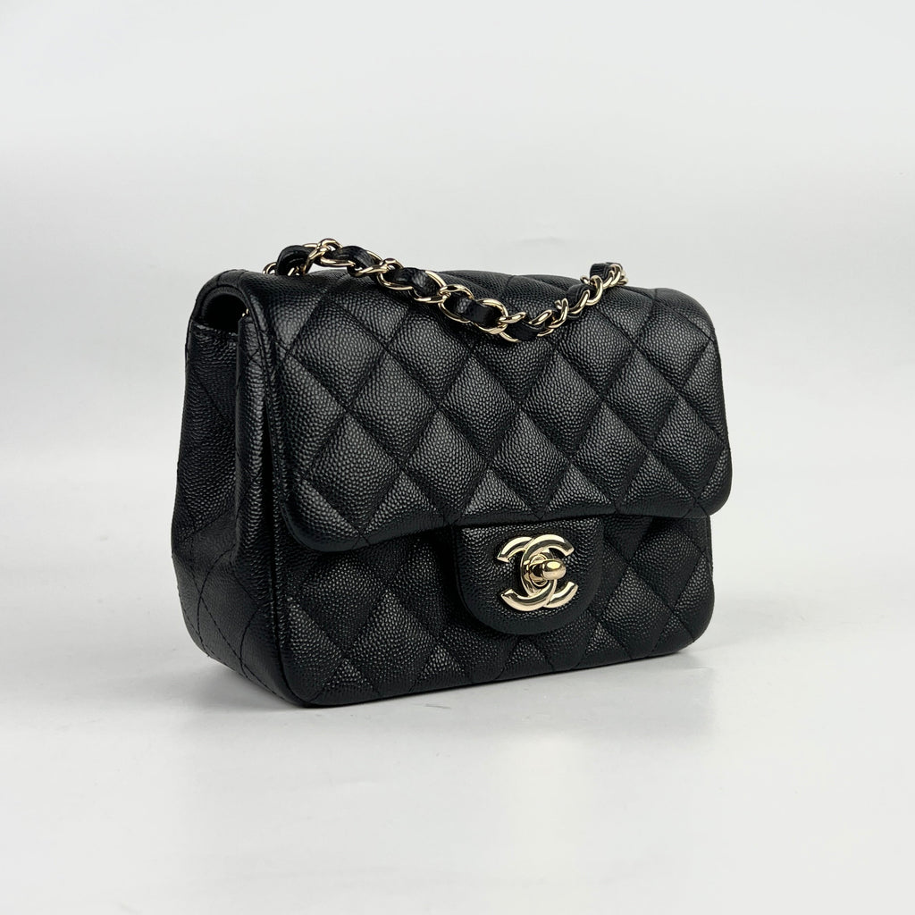Chanel Caviar Square Mini Black 24 Series