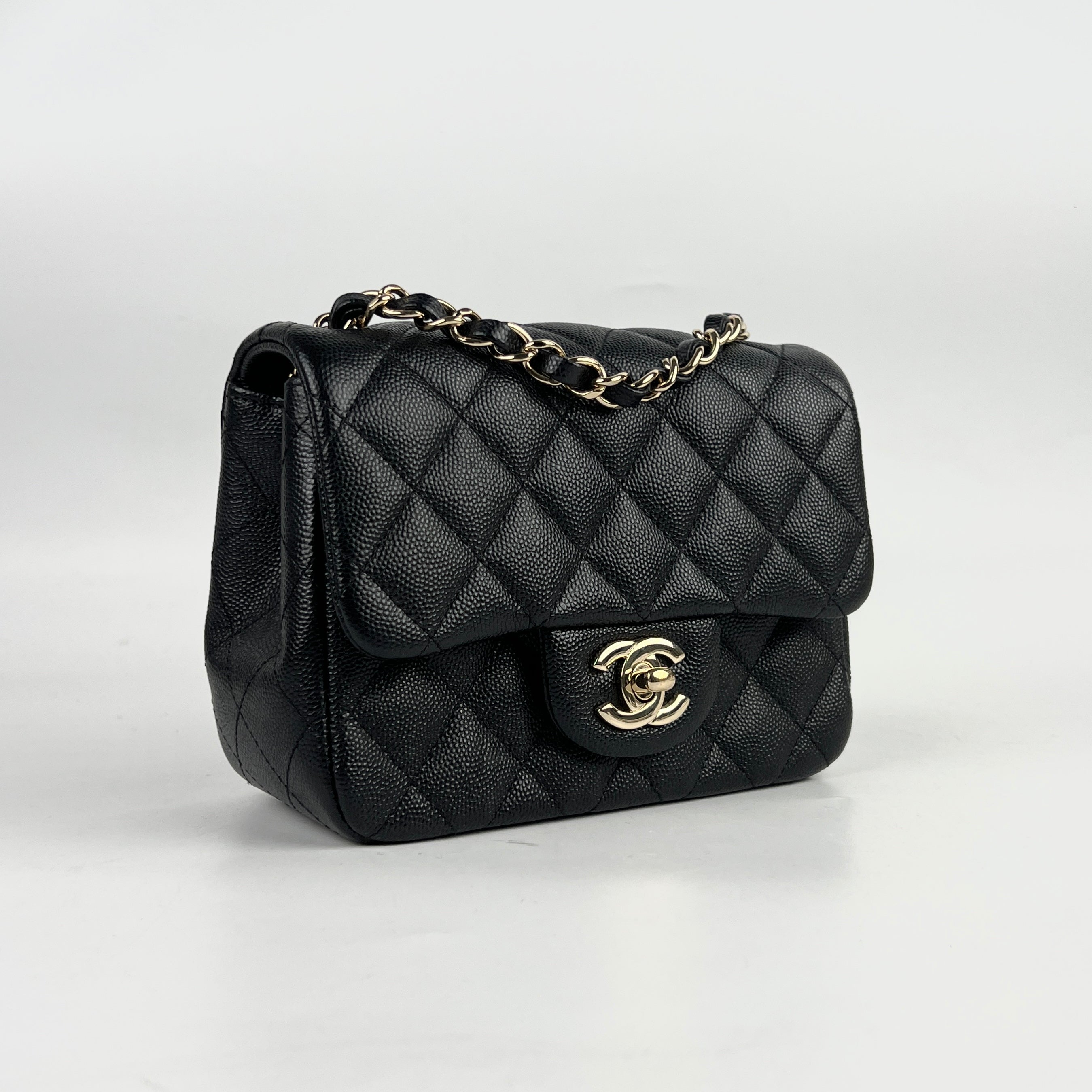 Chanel Caviar Square Mini Black 24 Series
