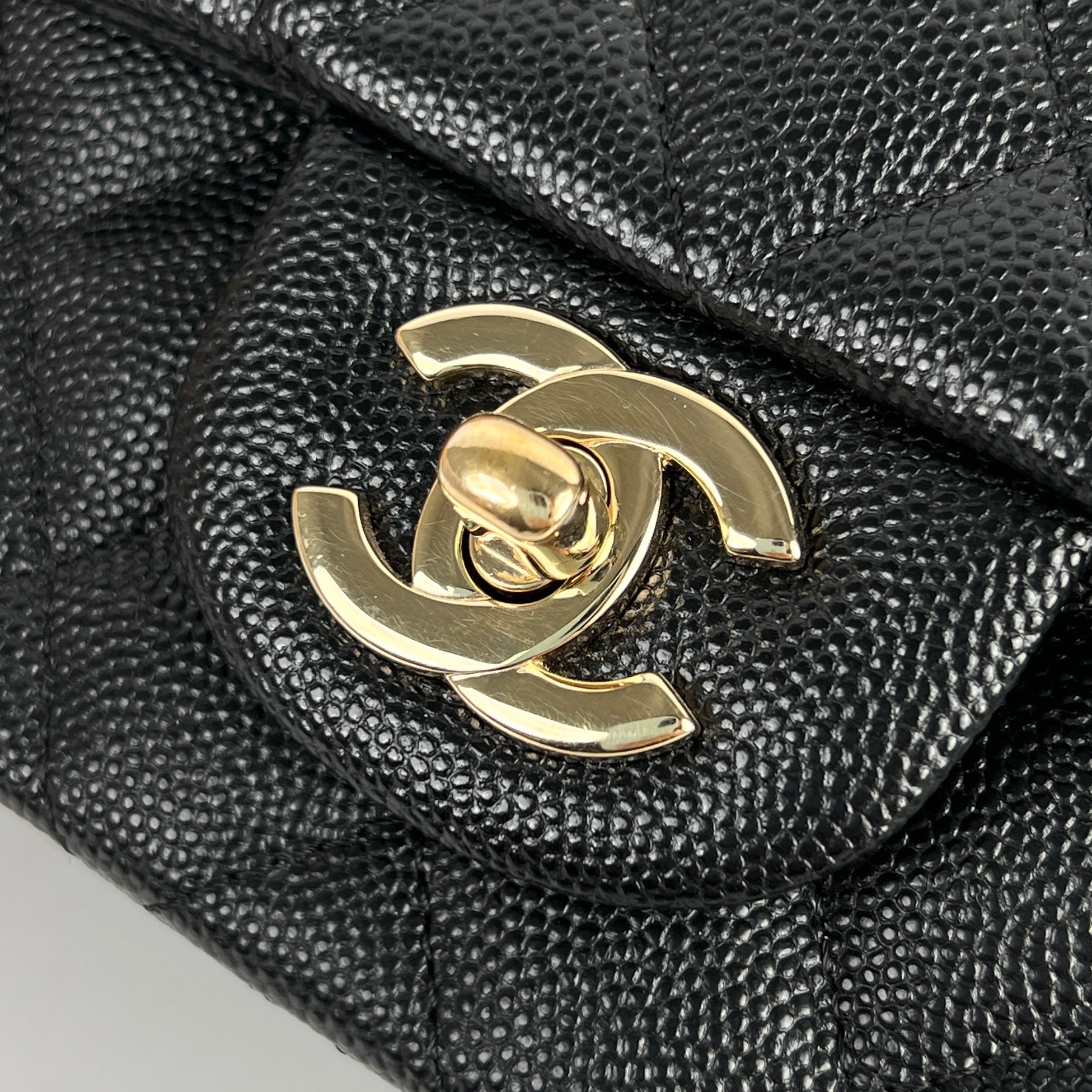 Chanel Caviar Square Mini Black 24 Series