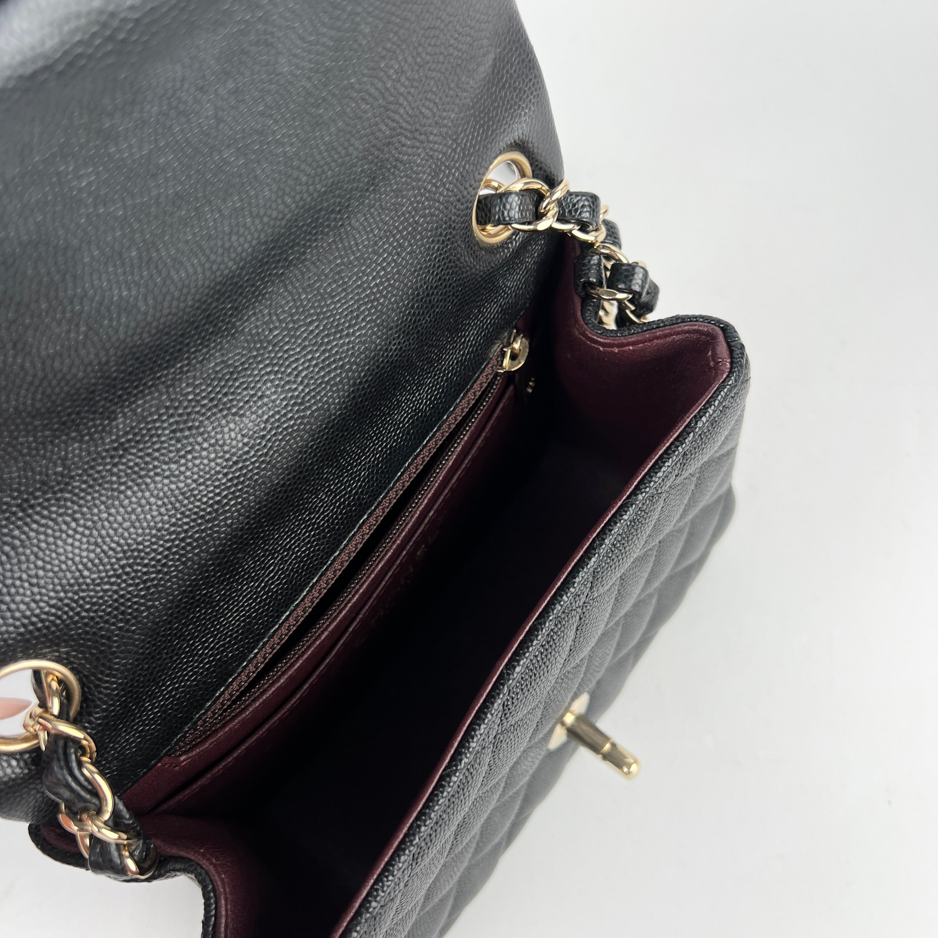 Chanel Caviar Square Mini Black 24 Series