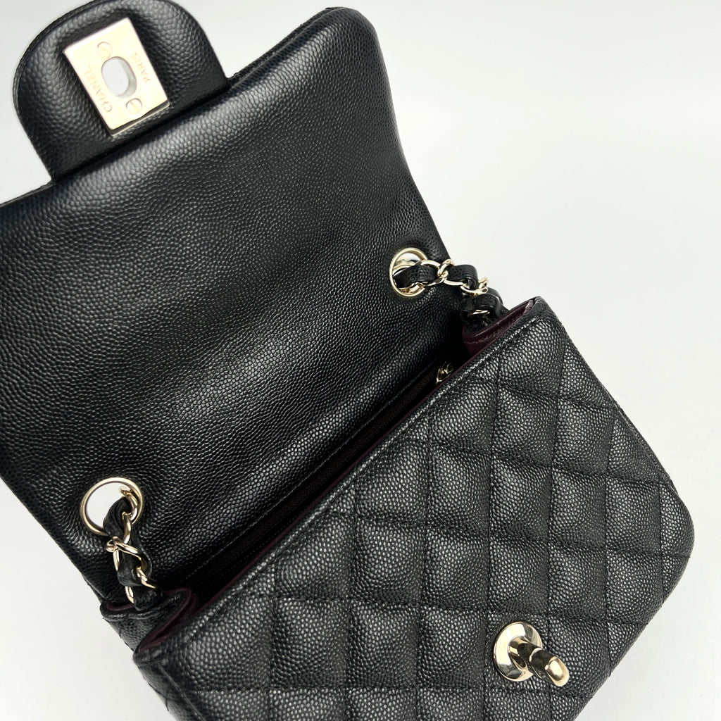 Chanel Caviar Square Mini Black 24 Series
