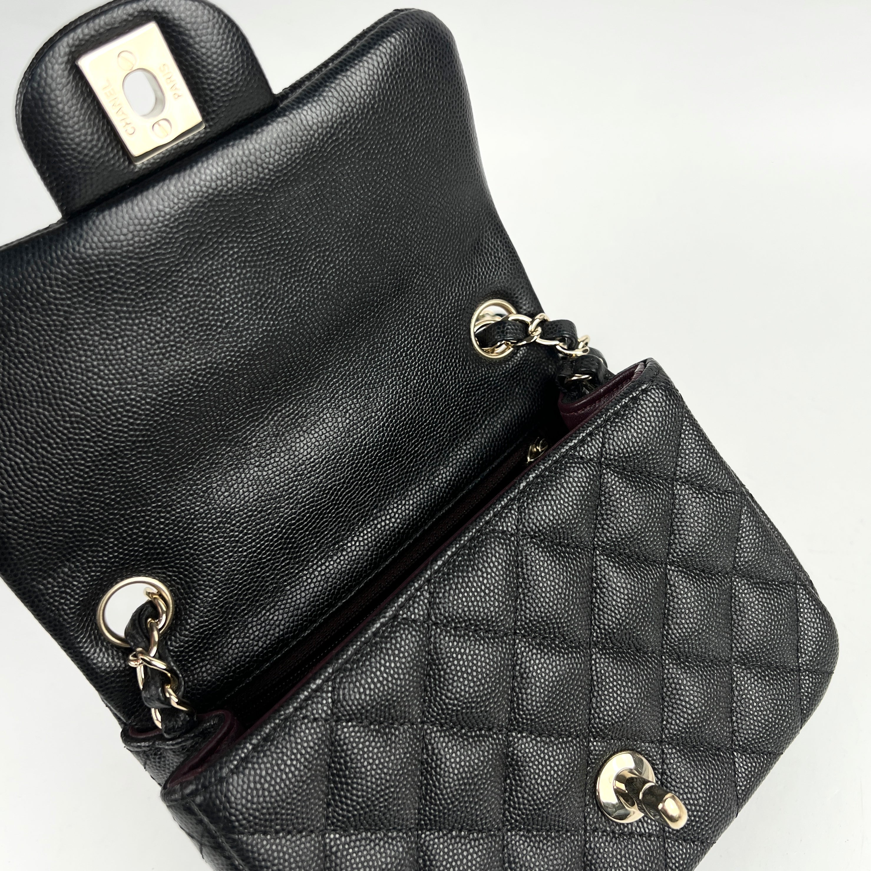 Chanel Caviar Square Mini Black 24 Series