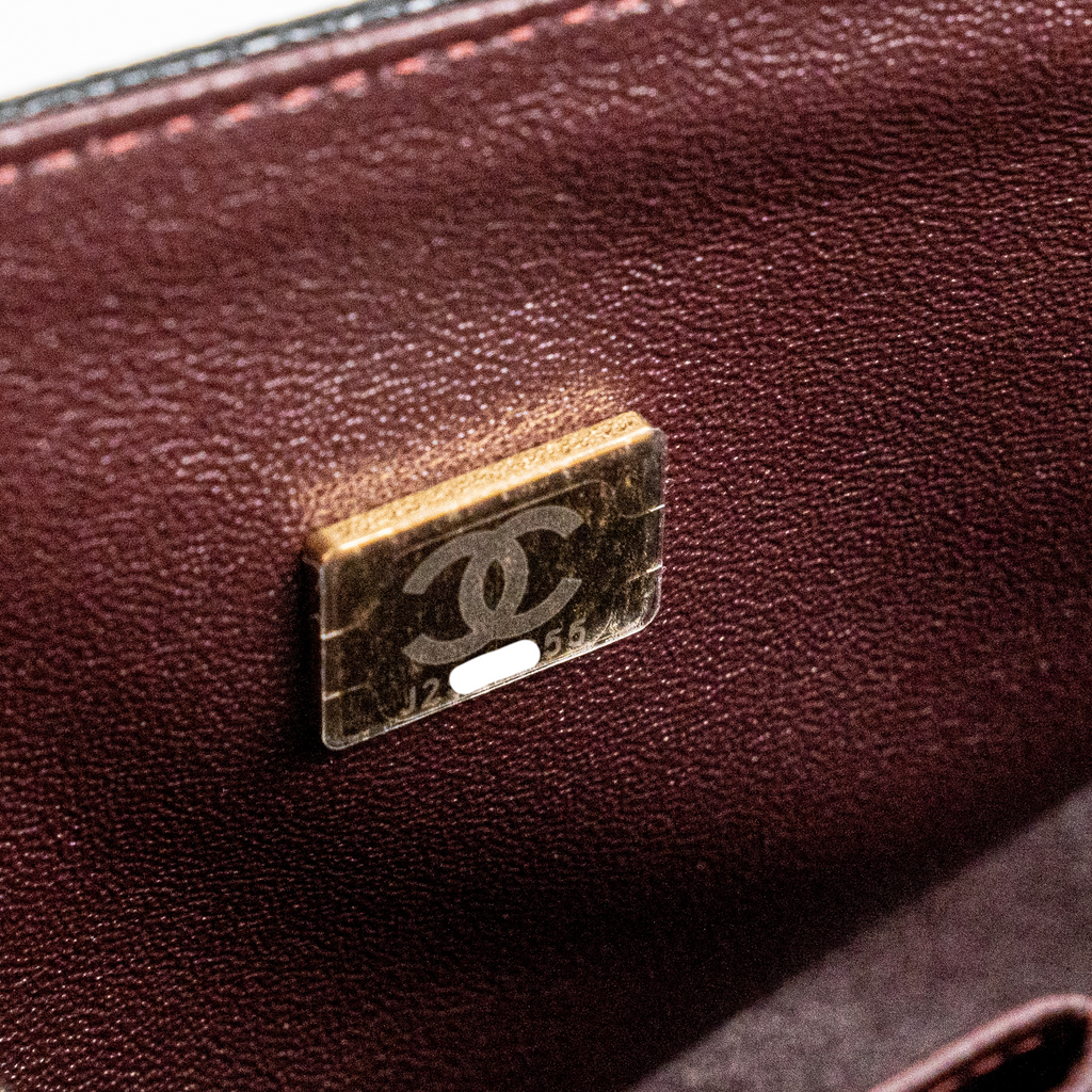 Chanel Caviar Small Double Classic Flap Black Microchip