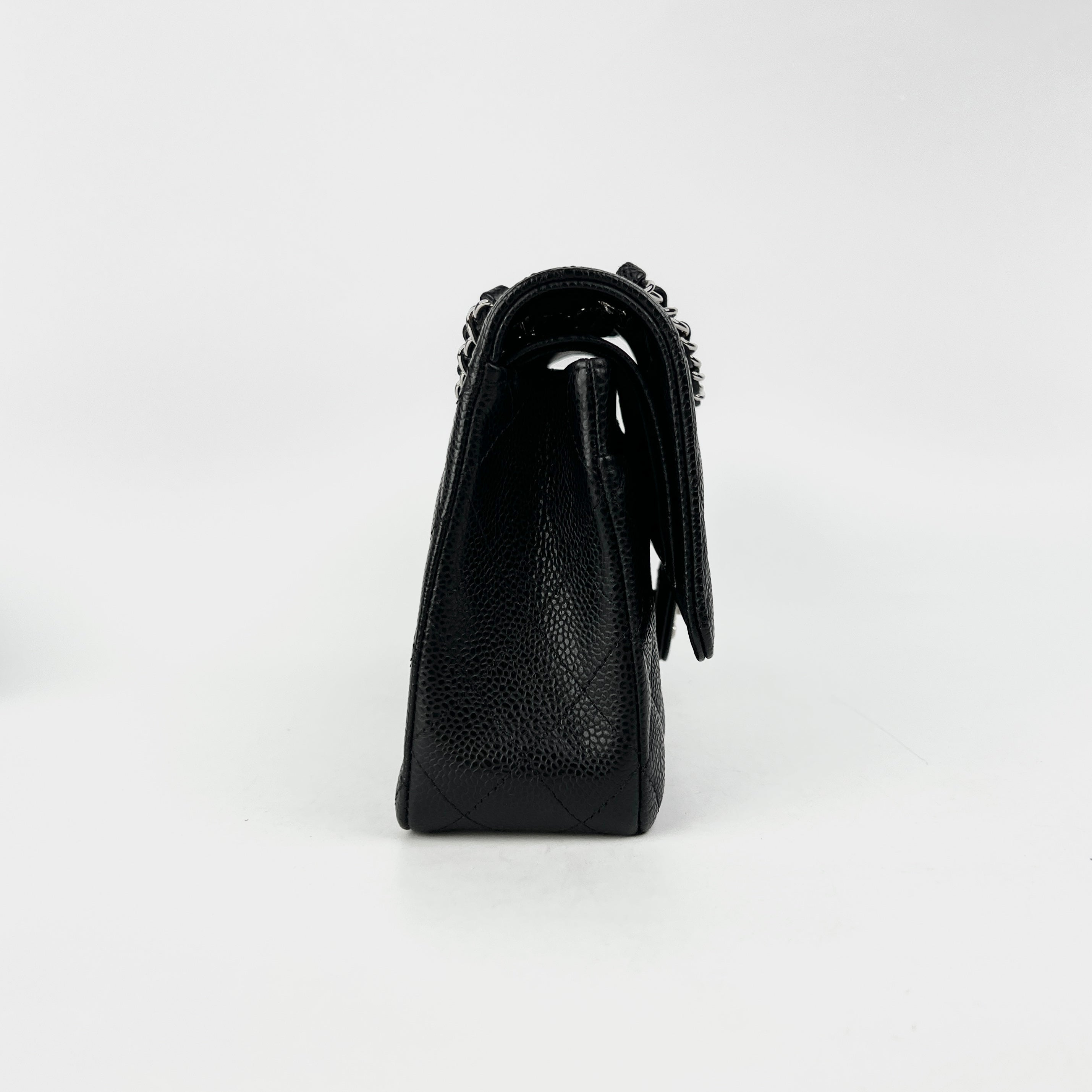 Chanel Classic Flap Medium/Large M/L Caviar Black - Series 11