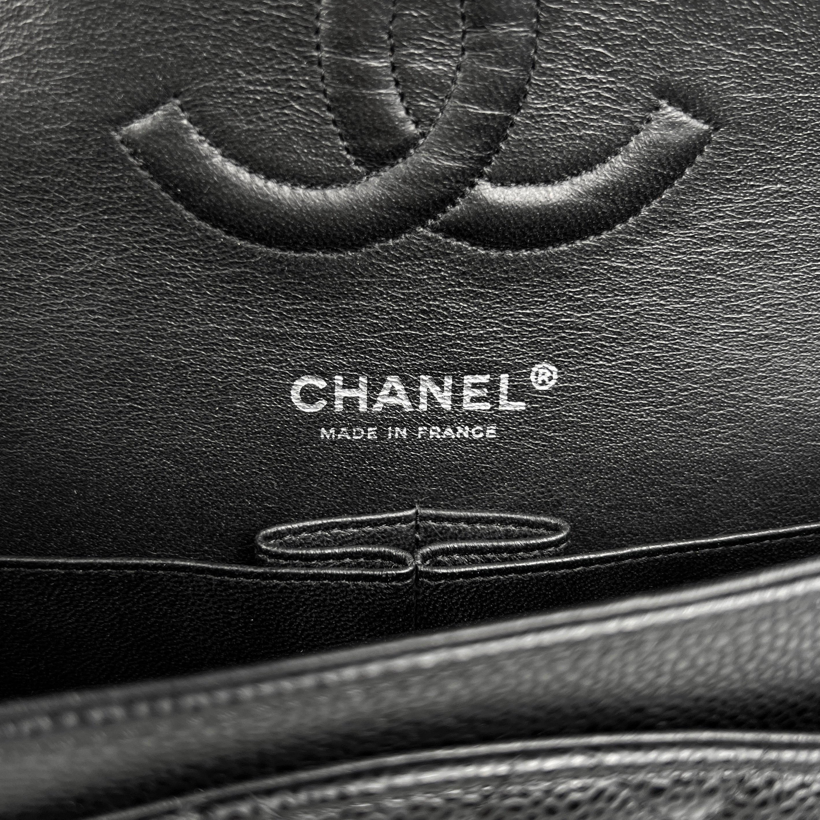 Chanel Classic Flap Medium/Large M/L Caviar Black - Series 11