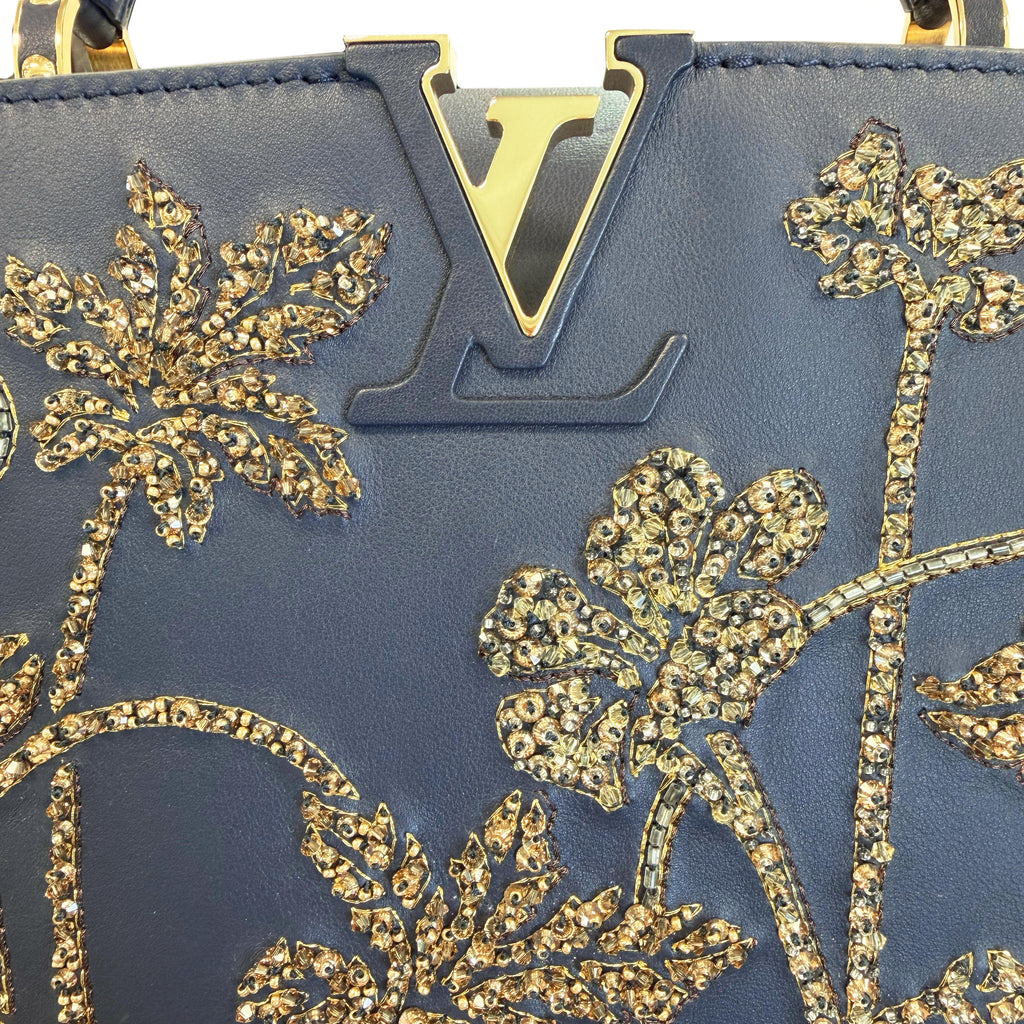 Louis Vuitton Capucines BB Leather Fleurs D'Asnieres