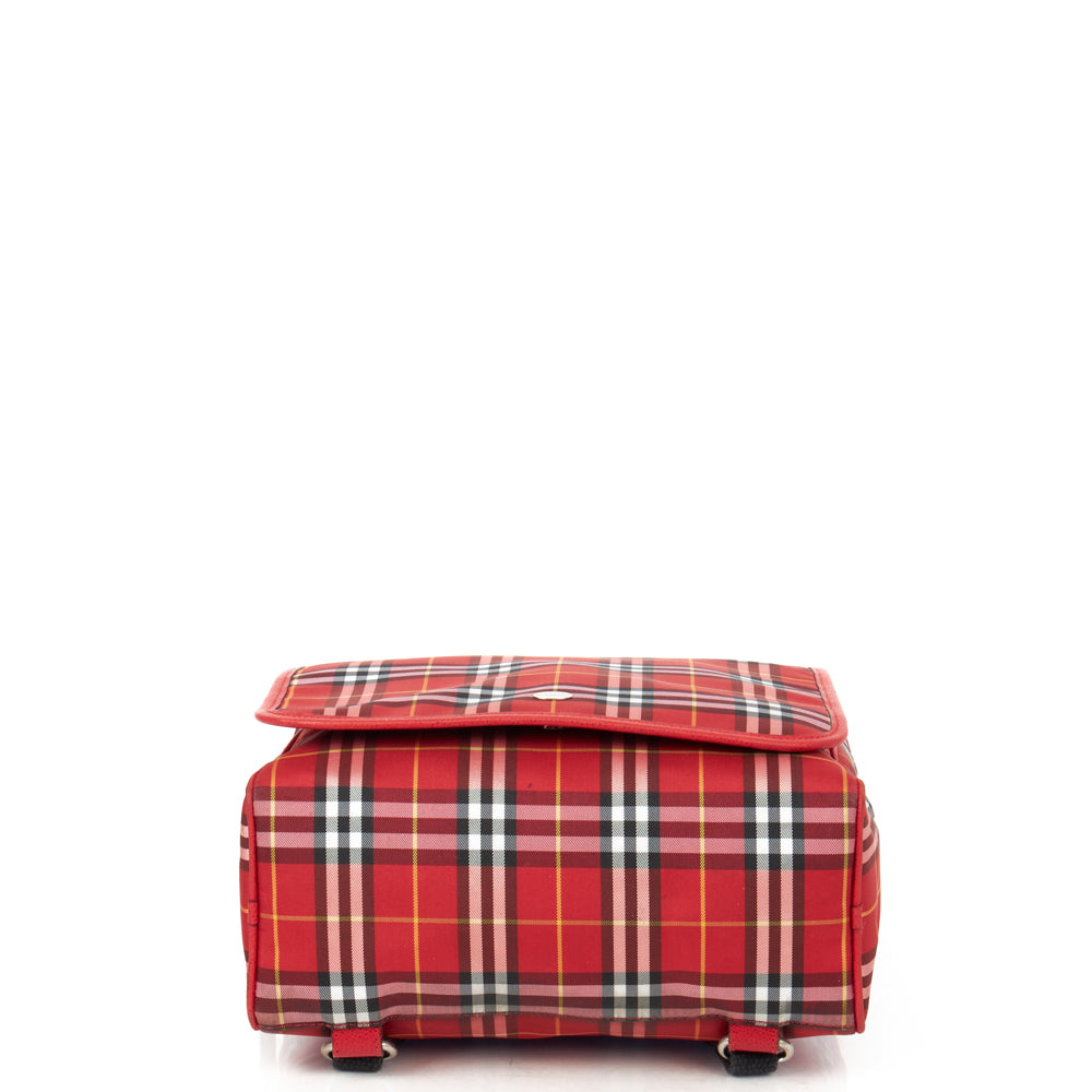 Burberry Backpack in Red, Fabric