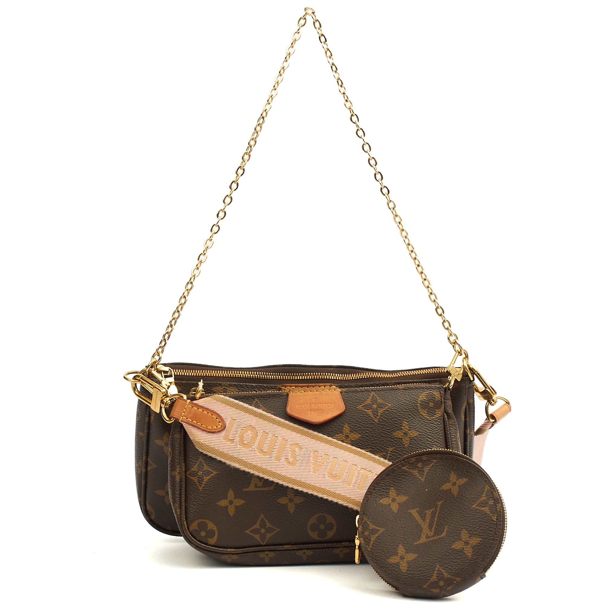 Louis Vuitton Cross Body Multi Pochette Accessoires in Monogram, Leather
