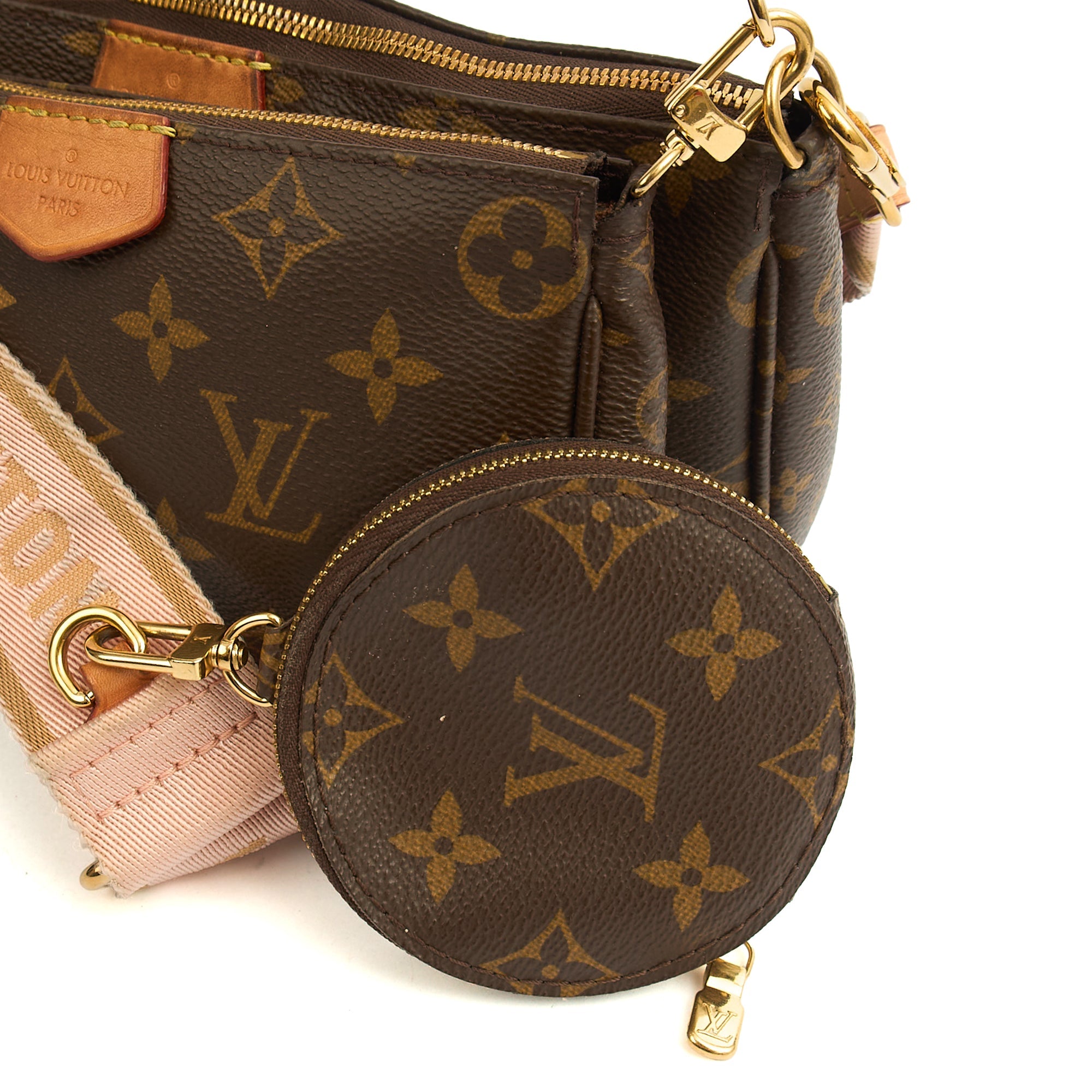 Louis Vuitton Cross Body Multi Pochette Accessoires in Monogram, Leather