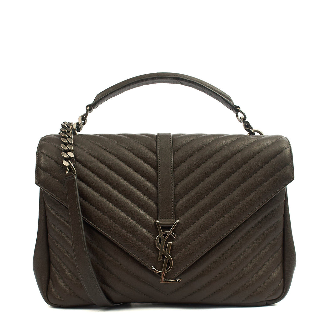 Saint Laurent Shoulder Bag College - Medium in Brown, Calfskin Leather
