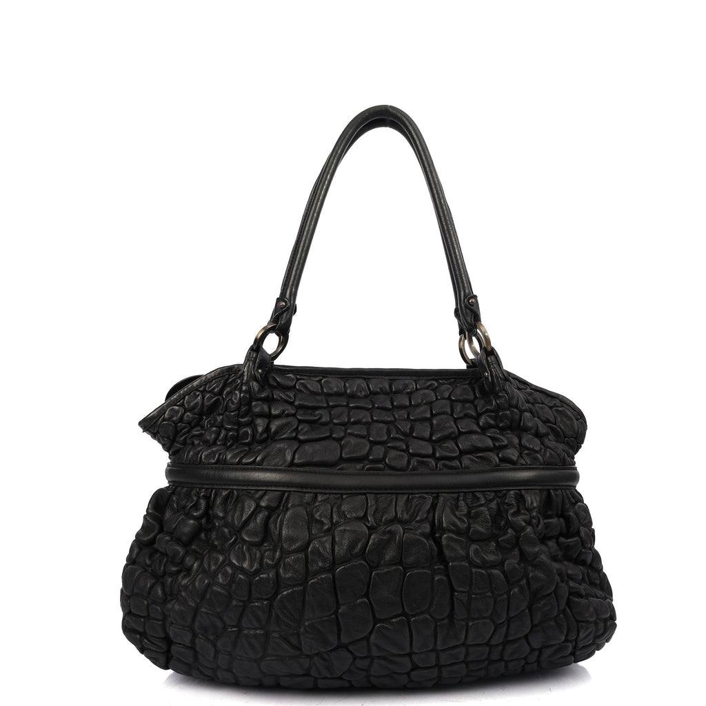 Fendi Tote Chef Shopper Tote in Black, Leather