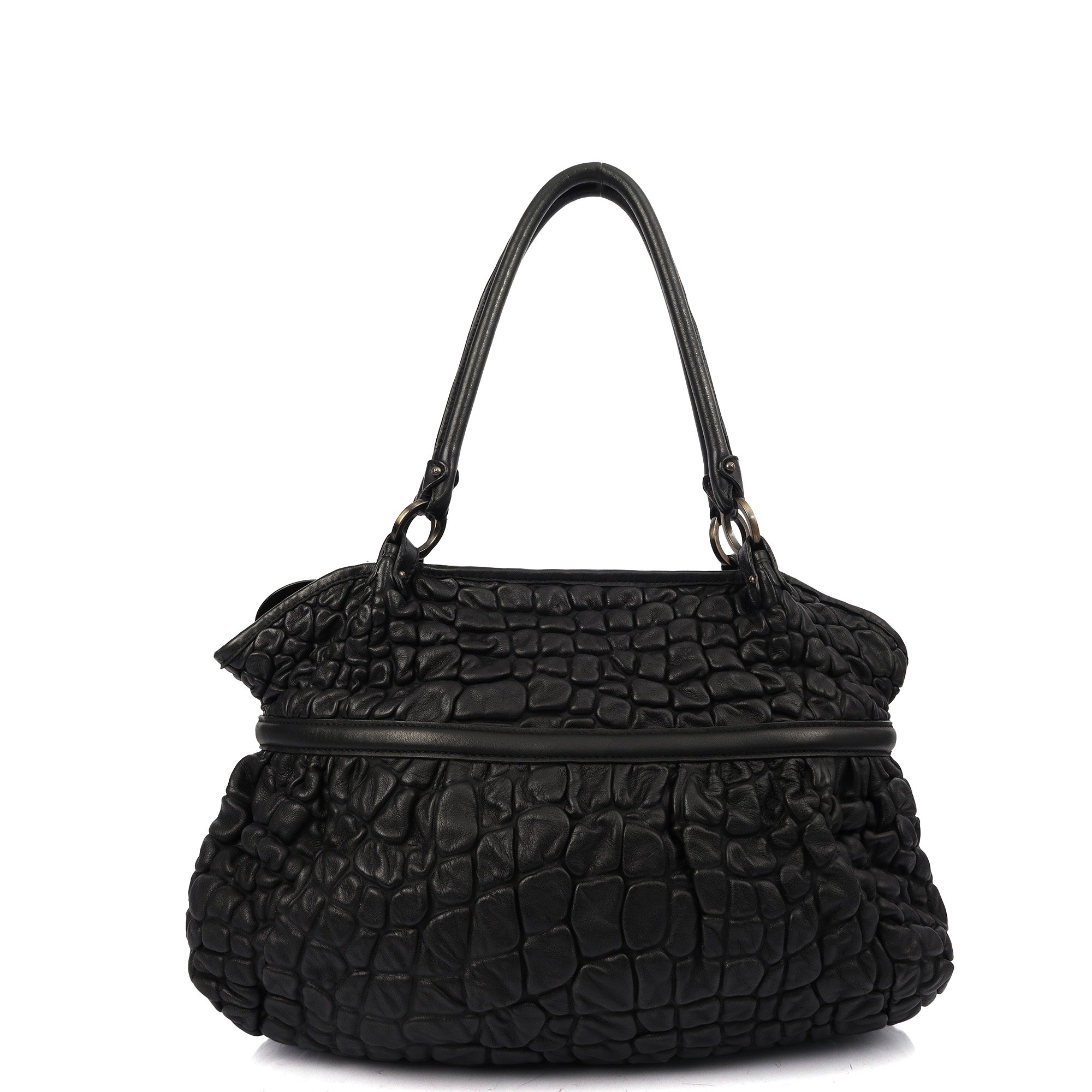 Fendi Tote Chef Shopper Tote in Black, Leather