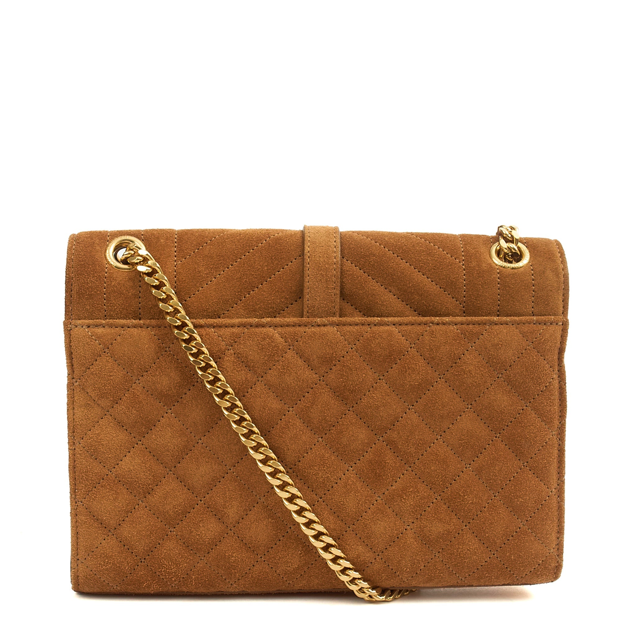 Saint Laurent Cross Body Envelope Shoulder Bag - Small in Brown, Suede
