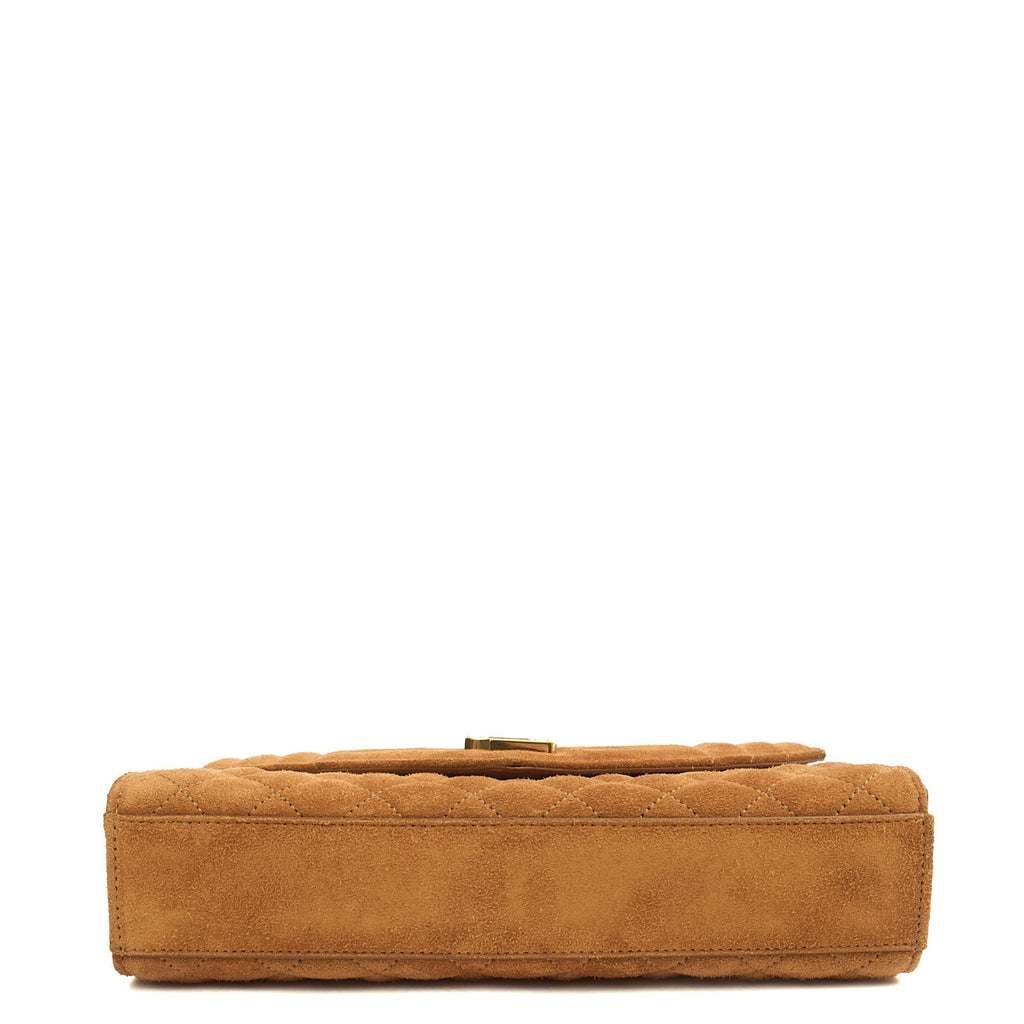 Saint Laurent Cross Body Envelope Shoulder Bag - Small in Brown, Suede