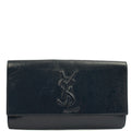Saint Laurent Clutch Cassandra Clutch in Blue, Patent Leather
