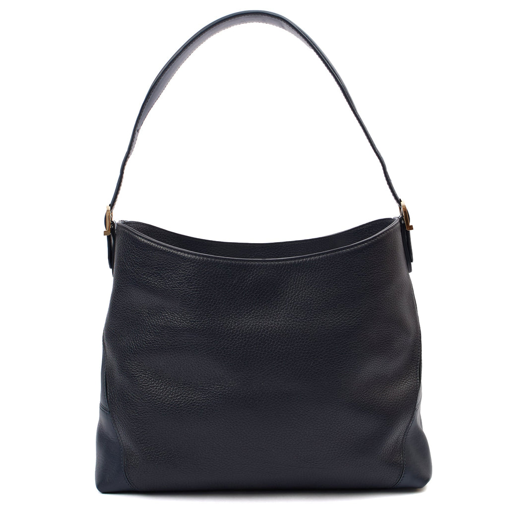 Aspinal of London Shoulder Bag London Tote - Midi in Navy, Leather