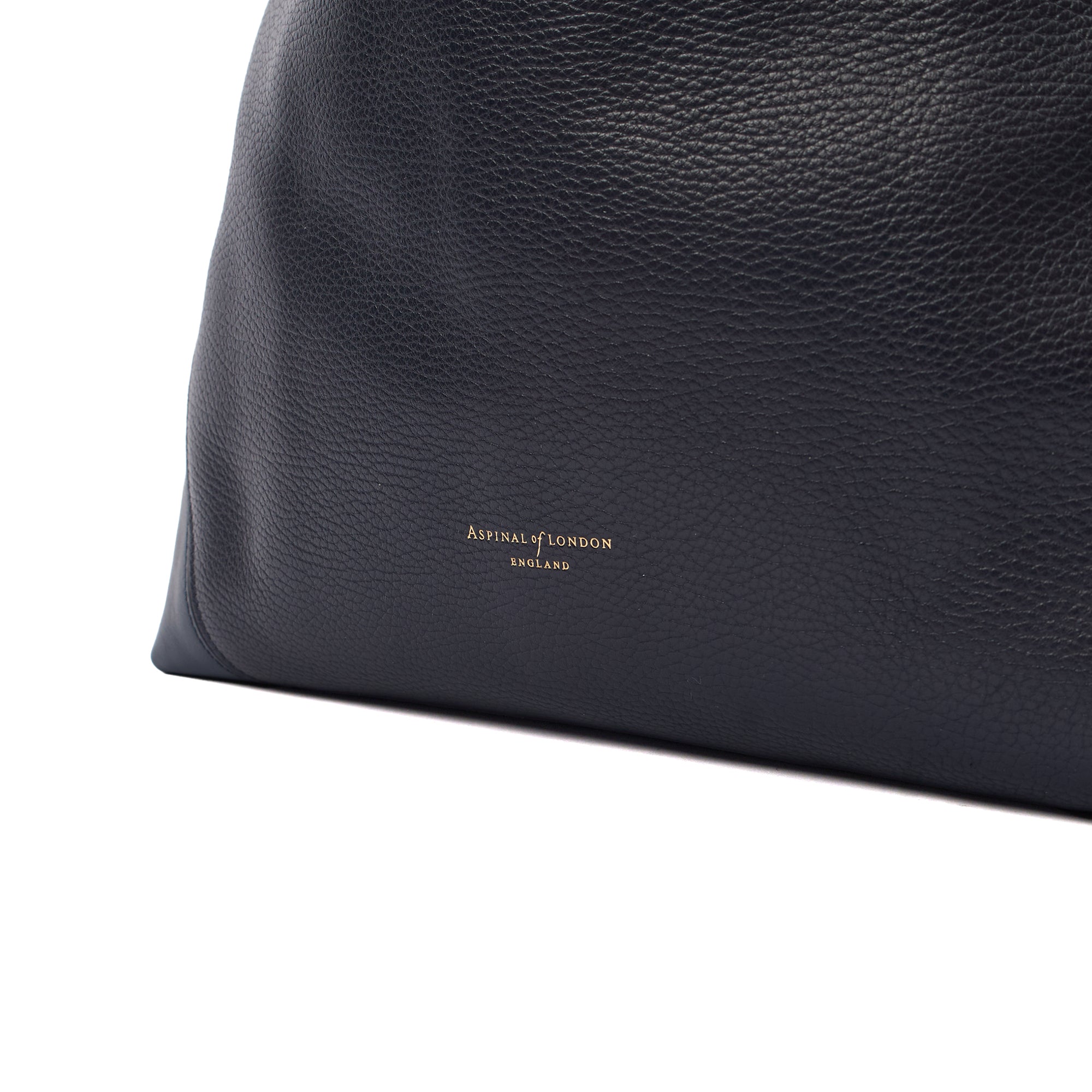 Aspinal of London Shoulder Bag London Tote - Midi in Navy, Leather