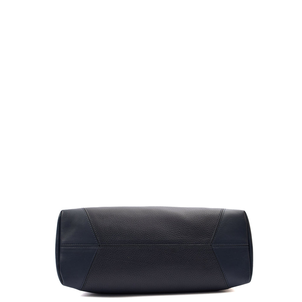 Aspinal of London Shoulder Bag London Tote - Midi in Navy, Leather