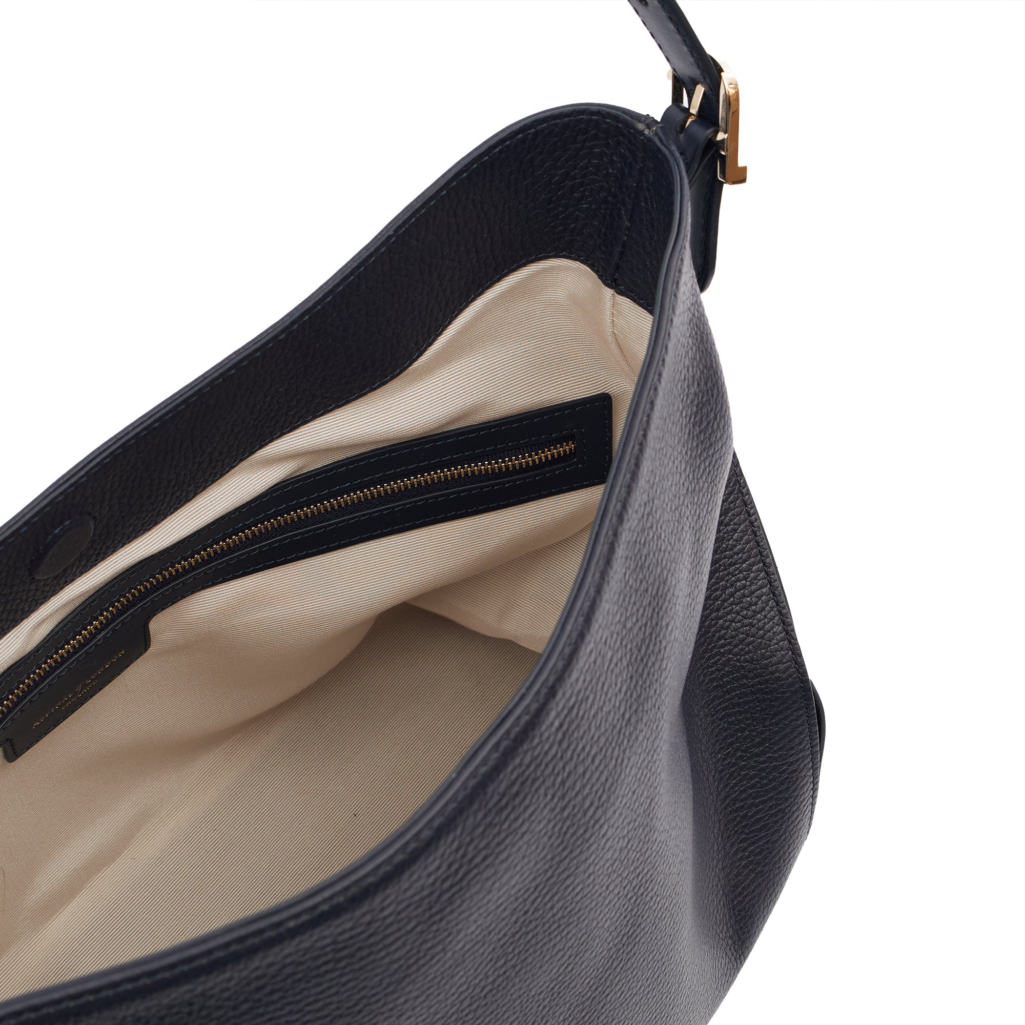 Aspinal of London Shoulder Bag London Tote - Midi in Navy, Leather