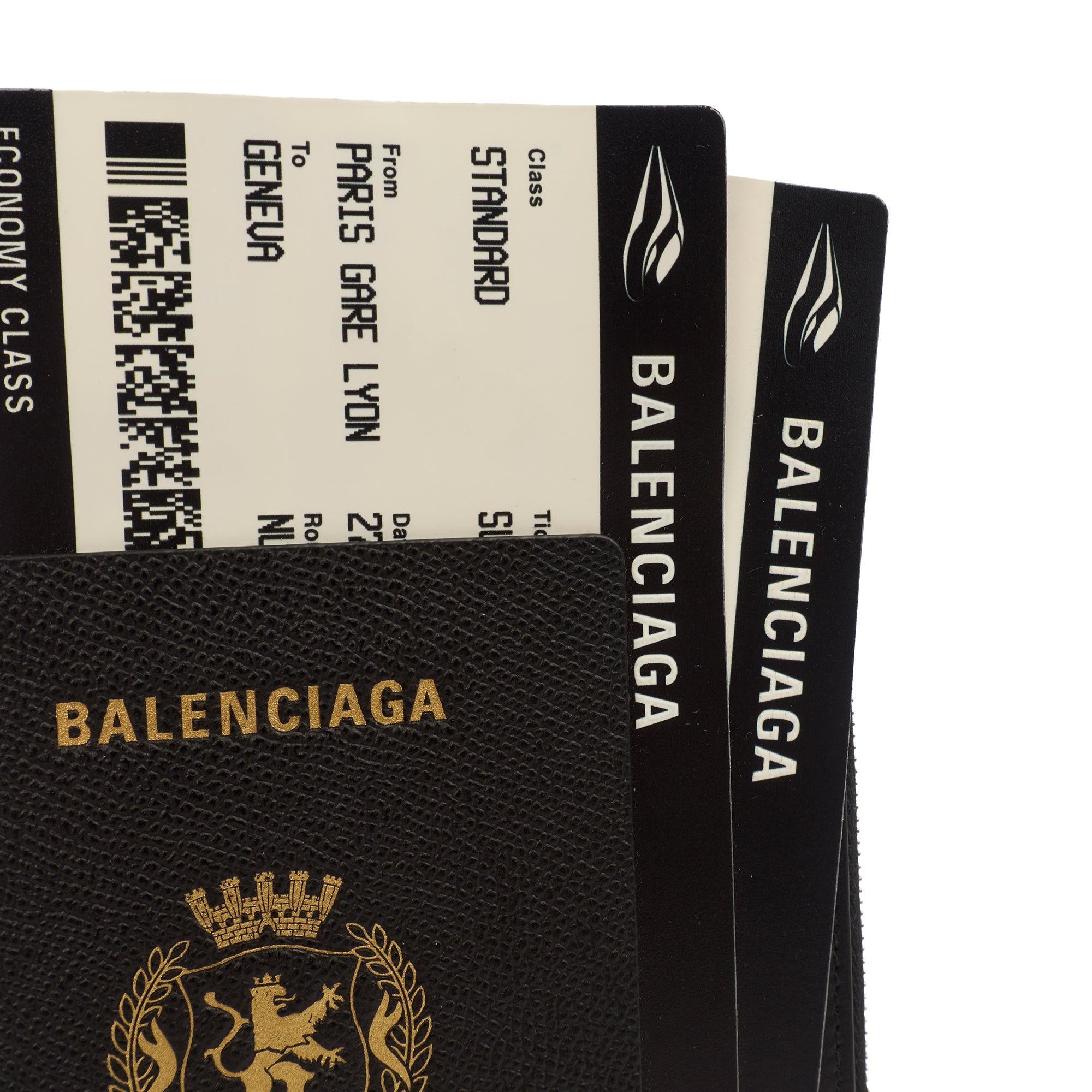Balenciaga Bag Charm Zip Wallet in Black, Leather