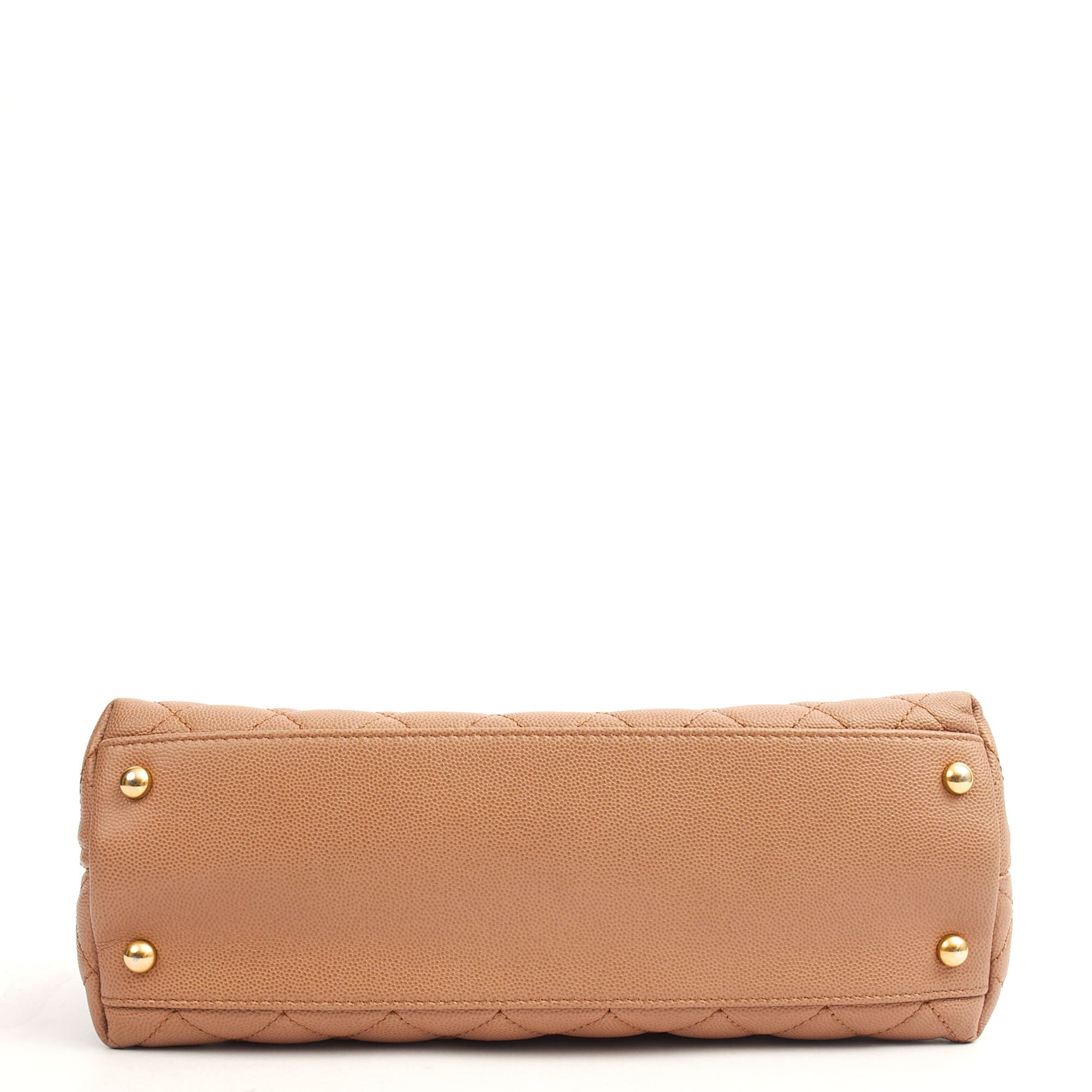 Chanel Top Handle Coco Handle- Medium  in Cream, Caviar Leather