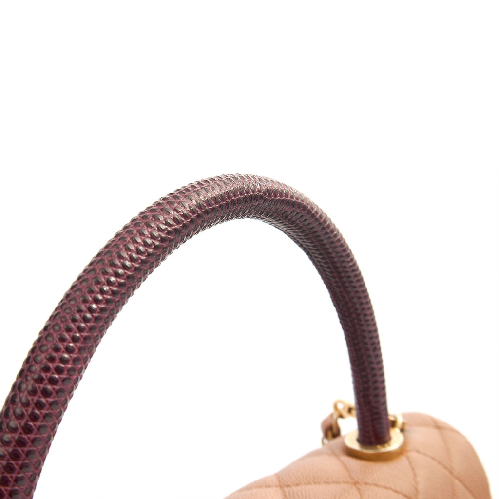 Chanel Top Handle Coco Handle- Medium  in Cream, Caviar Leather
