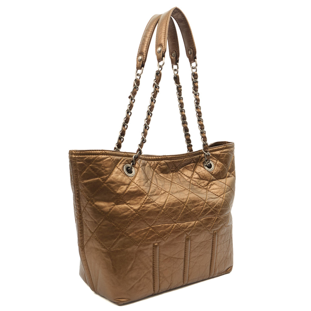 Chanel Tote in Metallic, Crinkled Calfskin Leather