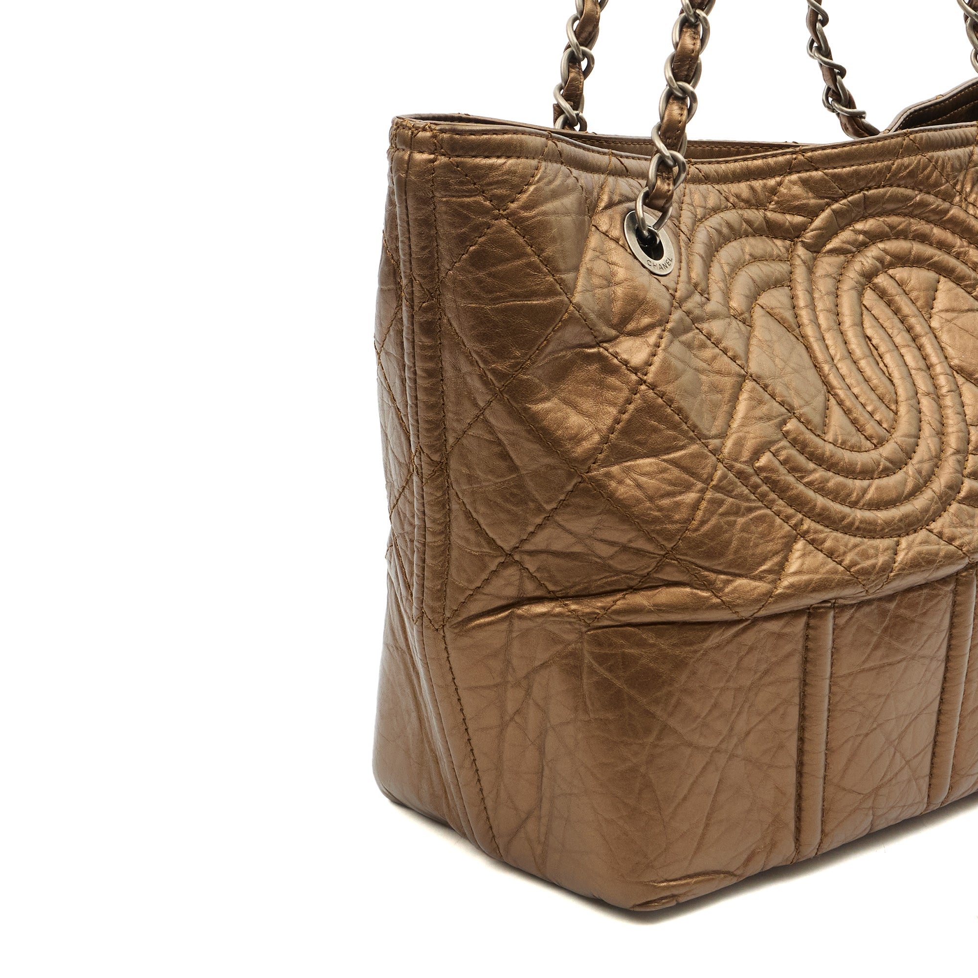 Chanel Tote in Metallic, Crinkled Calfskin Leather