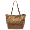 Chanel Tote in Metallic, Crinkled Calfskin Leather