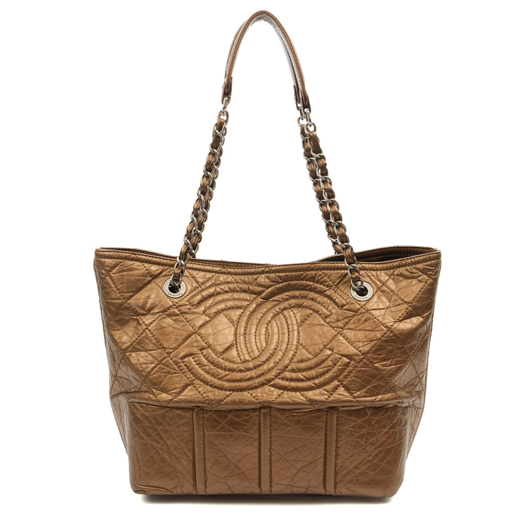 Chanel Tote in Metallic, Crinkled Calfskin Leather