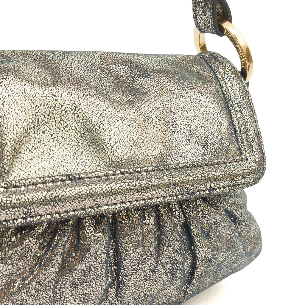 Fendi Mini Bag Chef Flap Bag in Metallic, Fabric