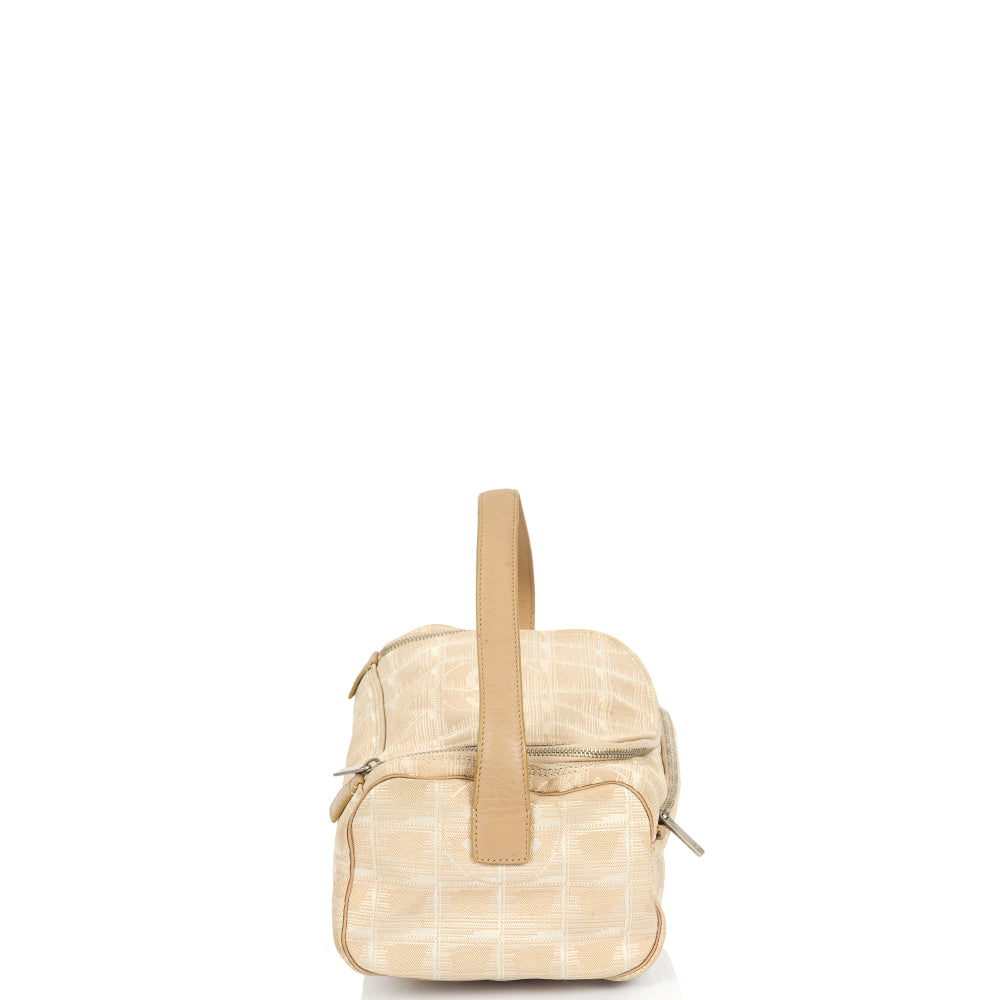 Chanel Mini Bag Travel Ligne Bowler in Neutral, Fabric