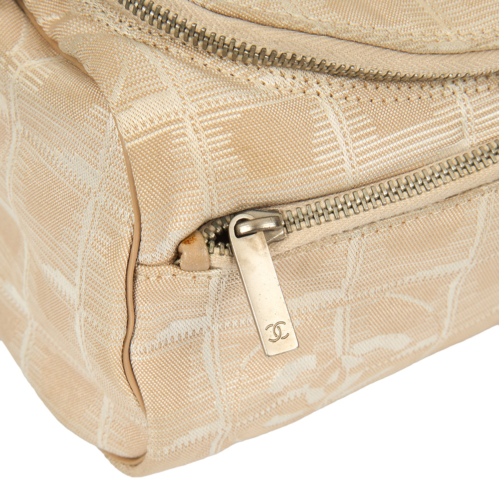 Chanel Mini Bag Travel Ligne Bowler in Neutral, Fabric