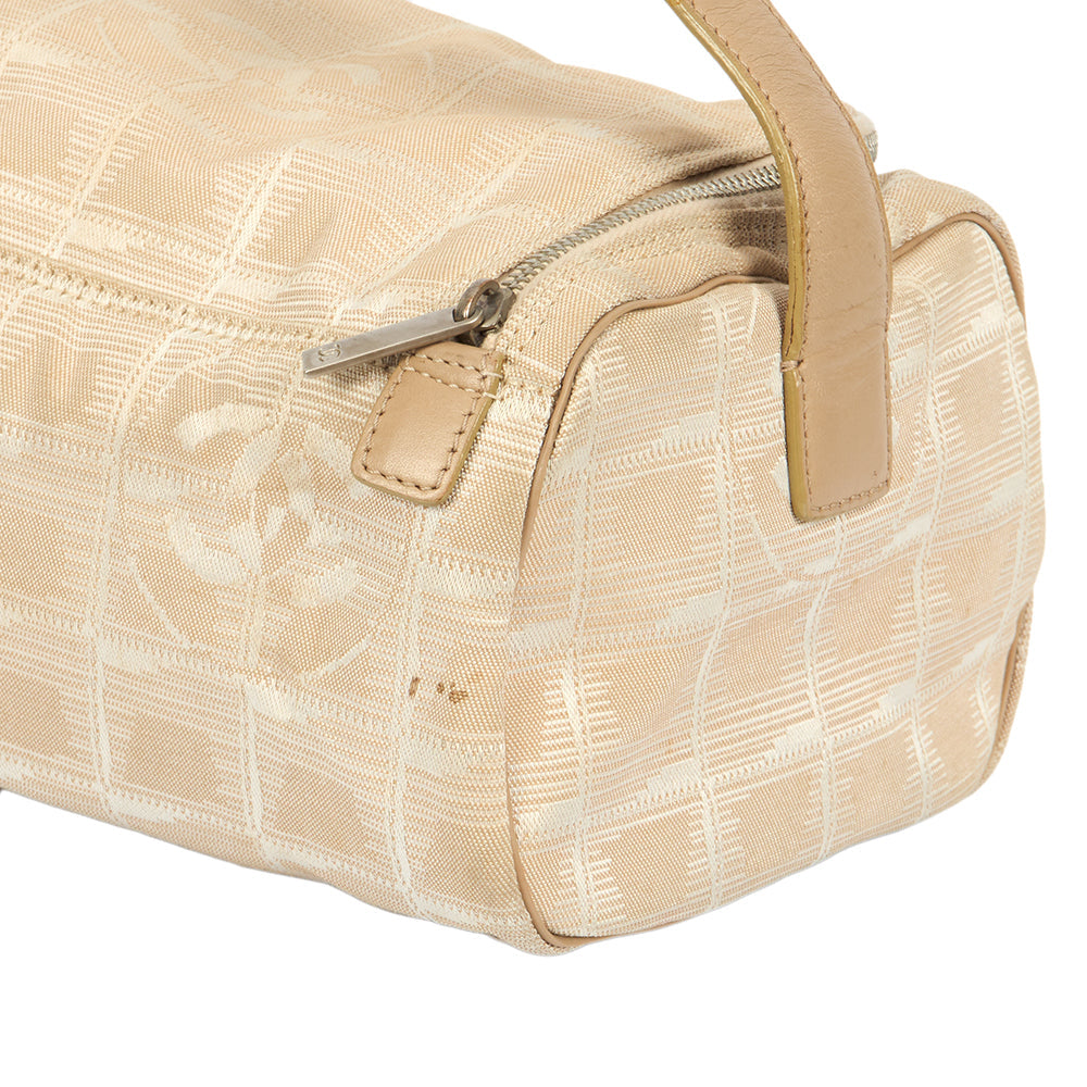Chanel Mini Bag Travel Ligne Bowler in Neutral, Fabric