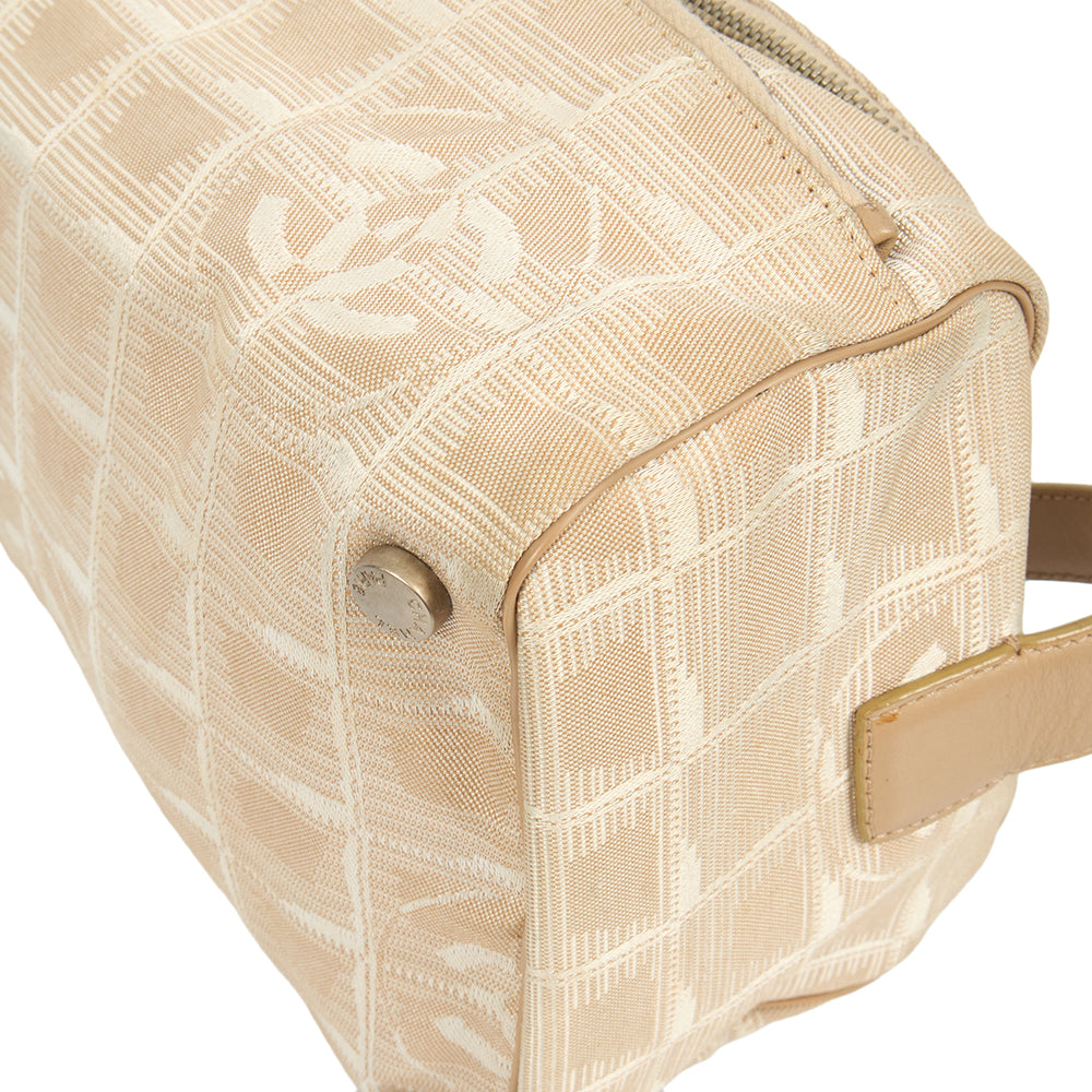 Chanel Mini Bag Travel Ligne Bowler in Neutral, Fabric