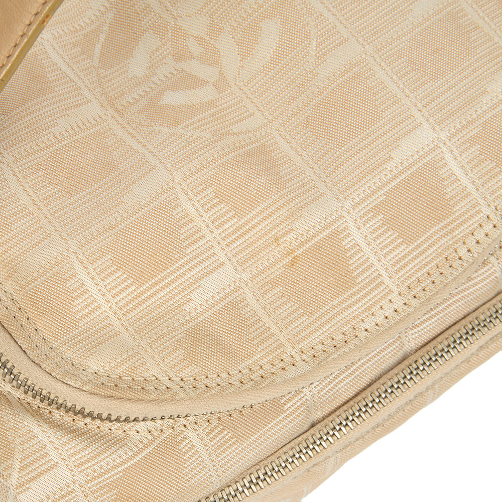 Chanel Mini Bag Travel Ligne Bowler in Neutral, Fabric