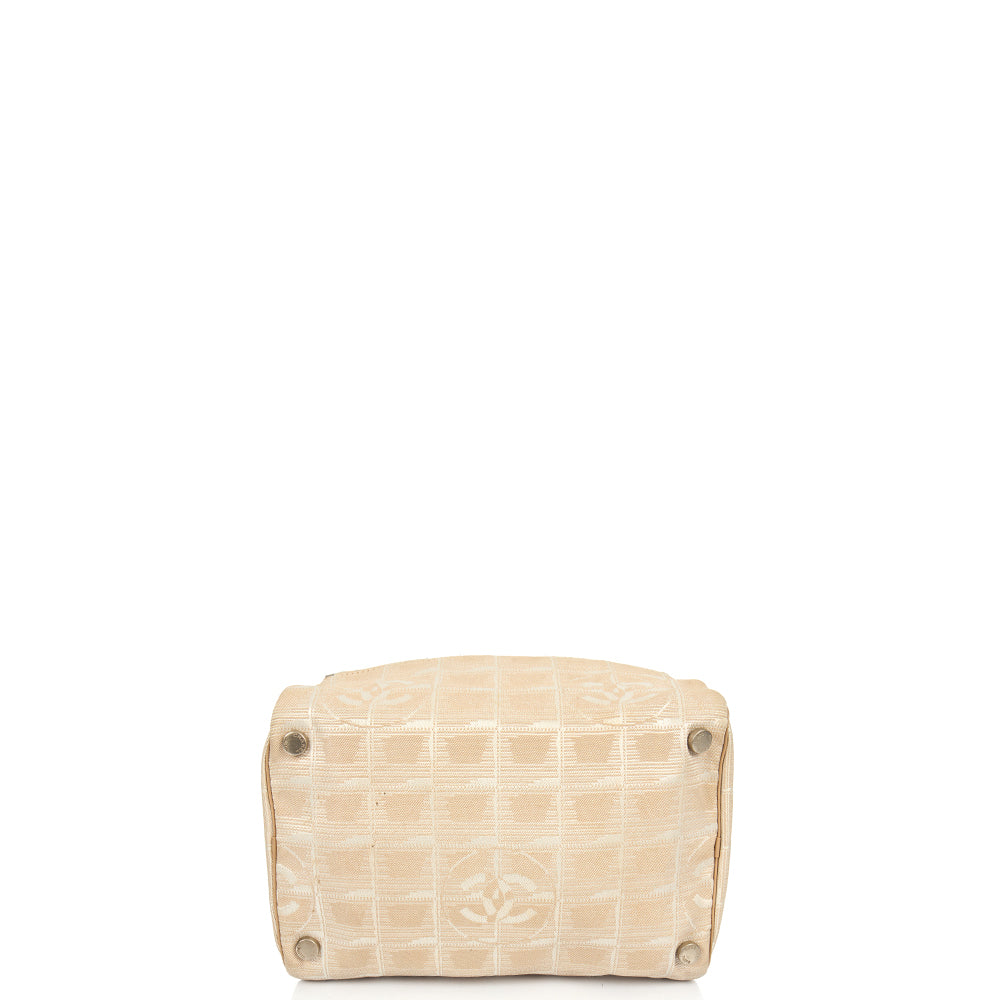 Chanel Mini Bag Travel Ligne Bowler in Neutral, Fabric
