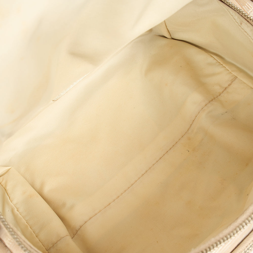 Chanel Mini Bag Travel Ligne Bowler in Neutral, Fabric