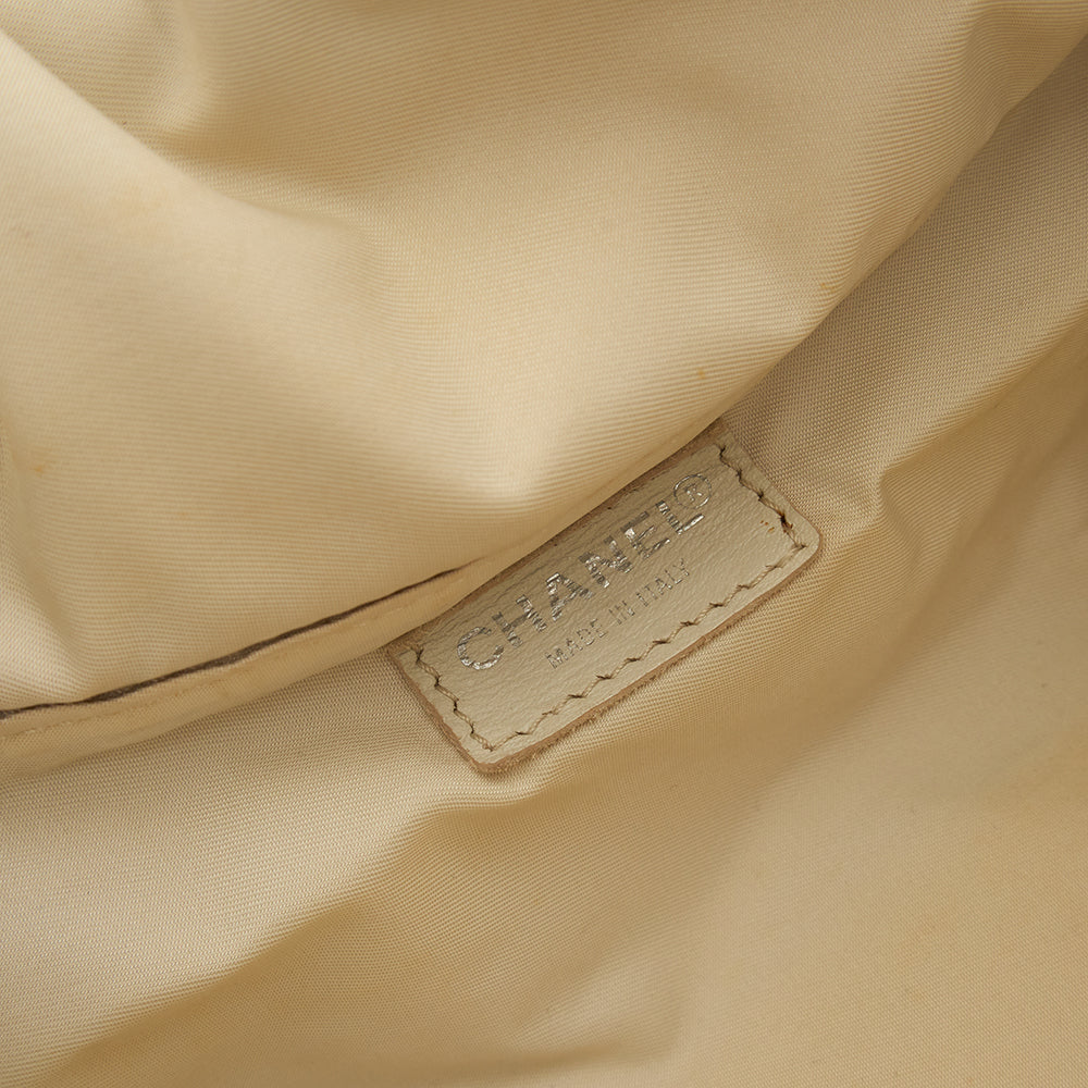Chanel Mini Bag Travel Ligne Bowler in Neutral, Fabric